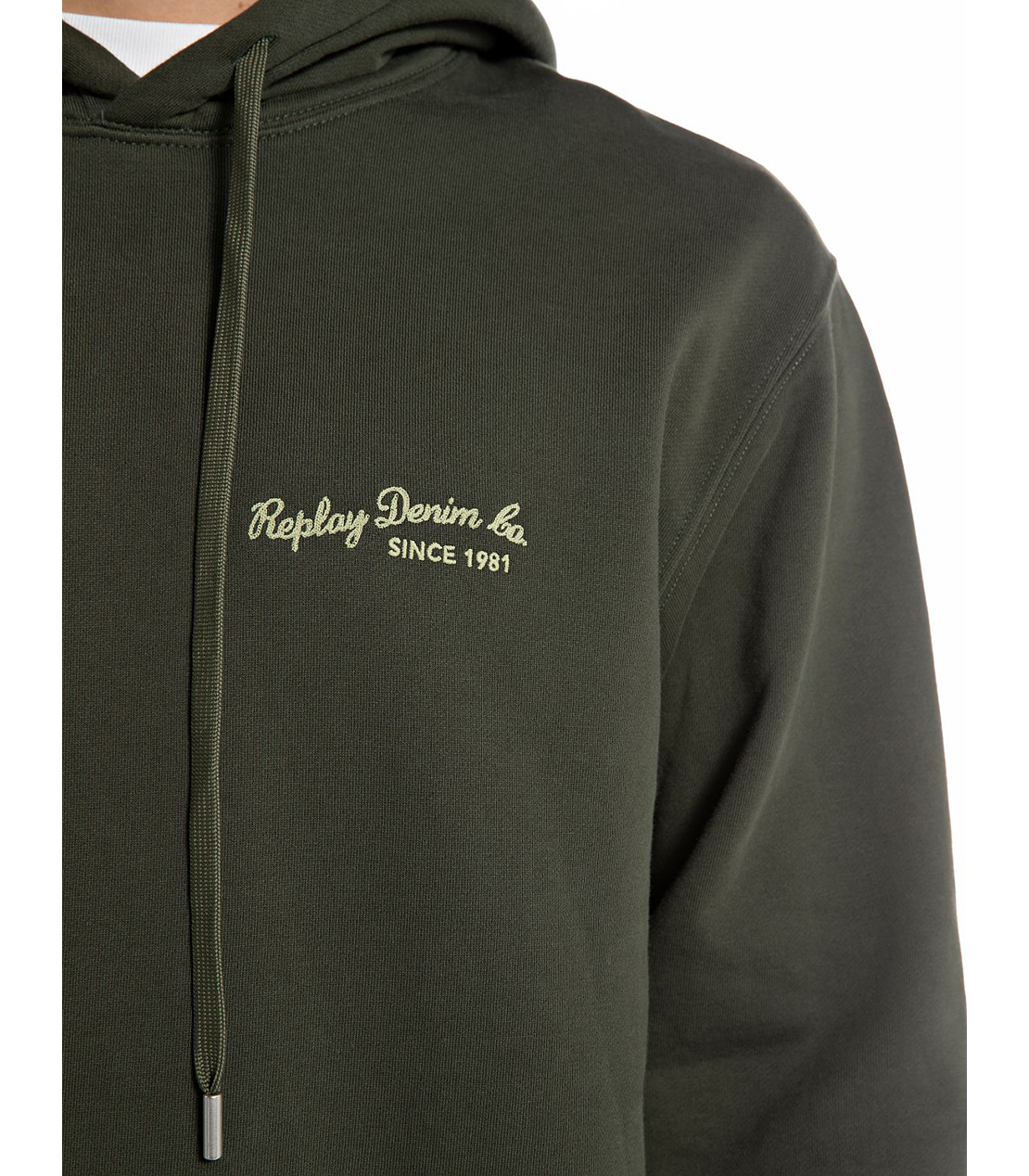 オーガニックコットンフリースフーディー 詳細画像 アーミーグリーン 4